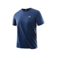 美津浓(MIZUNO)户外速干t恤男夏季弹力吸湿排汗速干衣男户外短袖上衣男 藏青色 2XL