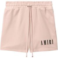 IT AMIRI女装合身运动短裤休闲活力logo印花纯色直筒裤1001XM