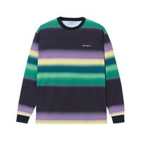 Carhartt WIP长袖T恤男装经典LOGO字母刺绣渐变条纹宽版1018M