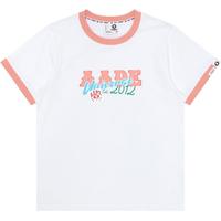 Aape女装春夏猿颜字母印花拼色圆领美式休闲个性短袖T恤1511XXM