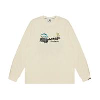 Aape 街头潮流印花 男士长袖T恤 IVX/米白色,NYX/藏青色 S,M,L,XL,XXL