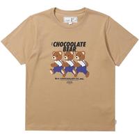 it :CHOCOOLATE女短袖T恤夏季衣服时尚小熊印花多色圆领上衣 1602