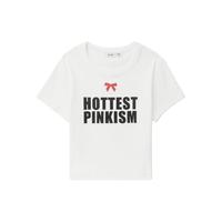 it vesta pink女装合身露脐短袖T恤2024夏季青春少女风637AM