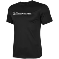 斯凯奇(Skechers)T恤男2024夏季速干跑步运动短袖针织休闲黑色冰丝短袖 碳黑 L