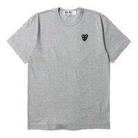 COMME des GARÇONS 川久保玲 PLAY 爱心Logo 男士短袖T恤 GYX灰色