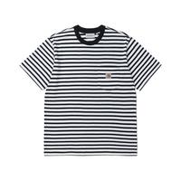 carhartt WIP 经典LOGO标签 男士短袖T恤 BKA/黑色,BLA/蓝色,BWA/咖啡色 S,M,L,XL