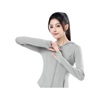 茉寻【京值专属】董洁、徐璐代言茉寻原纱防晒女夏2024修身款 灰色 M (85-100斤/身高160-170cm)