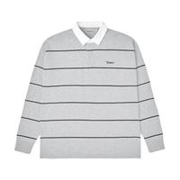 Carhartt WIP长袖POLO衫男装春季城市风LOGO字母刺绣条纹宽卡哈特