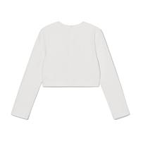 IT CALVIN LUO女装纯色长袖上衣摩登时髦扭结短上衣F031WHXM