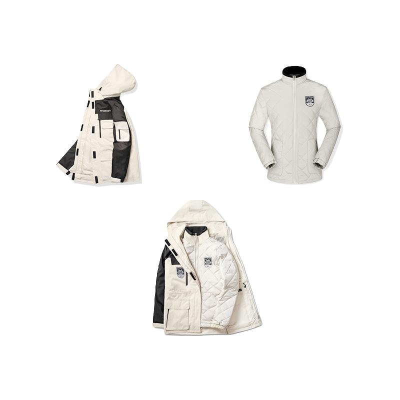 秋冬户外冲锋衣女三合一可拆卸防水加厚潮牌保暖外套西藏登山服男