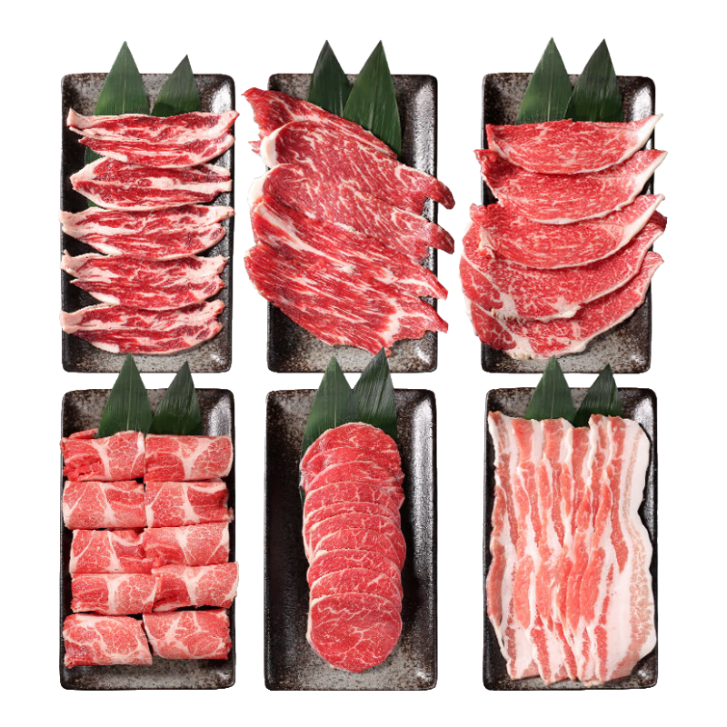  澳爸厨房 和牛烤肉片  日式和牛烤肉4-5人餐(1000g) 1kg