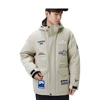 太平鸟男装羽绒服合集潮流休闲冬季防寒服外套保暖面包服 工装卡其色 B2ACC4511 S