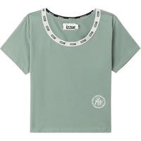 it izzue女装合身短袖t恤夏季上装时尚休闲装饰基础内搭1149U