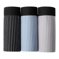 浪莎男士内裤男纯棉7A抗菌内裆平角裤亲肤透气夏季宽松运动大码短裤头 3条礼盒装【7A级抗菌内裆】 XL