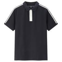 佐丹奴Polo男装撞色门筒织带凉感防晒珠地针织短袖POLO 13014213