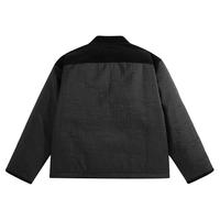 太平鸟男装老花拼接羽绒服冬翻领外套B1ACD4C14 黑色1(阔型) L