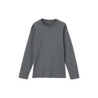 無印良品 MUJI（無印良品 ）女式 双罗纹织 长袖T恤 上衣打底衫女款内搭春季 BBC10A2S 深灰色 XS 150/76A