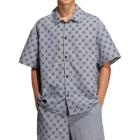 阿迪达斯 adidasNEO男装运动服复古翻领衬衫休闲短袖