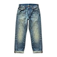 沾酱 新疆棉 直筒水洗牛仔裤男 直筒裤男 做旧水洗 复古 阿美咔叽