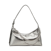 CHARLES&KEITH24冬柔软拉链式单肩褶皱腋下包女CK2-40782472 Pewter锡灰色 S