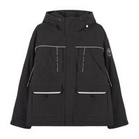 卡宾男装白鸭绒三防易打理羽绒服2022秋冬反光字母街头易穿搭外套男宽松潮H 煤黑色01 48/170/M