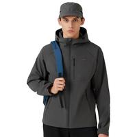 诺诗兰（NORTHLAND）24秋冬男士杜邦三防软壳衣防泼防油污徒步户外登山夹克外套 爵士灰色-22E 175/L