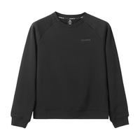 骆驼（CAMEL）加绒套头衫卫衣女圆领休闲运动上衣 C1W1ULL641 黑色 M 女L641，黑色【加绒】