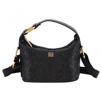 Lesportsac乐播诗包包女包提花手提包单肩包外出通勤腋下斜挎包 典雅黑