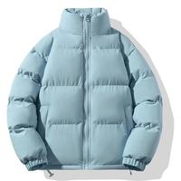 JEEP SPIRIT吉普 棉服秋冬季纯色加厚保暖棉袄宽松连帽短款棉衣外套 宝宝蓝色. M