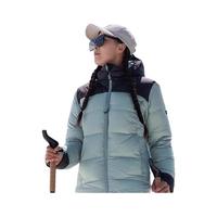 迪卡侬男式山地徒步羽绒保暖连帽夹克外套保暖羽绒服 女款-青玉绿【鹅绒款】 升级 XS
