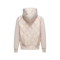 波司登（BOSIDENG）秋冬90鹅绒羽绒服男女款简约风菱格纹保暖外套B30133744 淡藕粉1580 M 165/88A