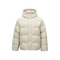 斯凯奇 运动外套男保暖防水短款休闲羽绒服L324U154 浅棕色/0046 M