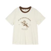 Simple Retro 复古撞色 女士短袖T恤