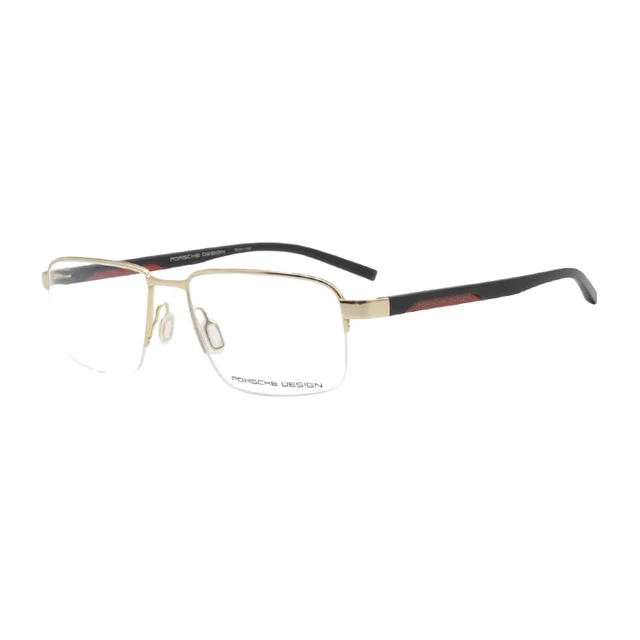  PORSCHE DESIGN/保时捷设计 钛材 男士眼镜框+法国1.60镜片  黑金色 1.60