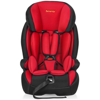 besrey儿童座椅汽车用婴儿宝宝座椅9个月-12岁可坐可躺isofix硬接口 魔力红