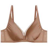 爱慕真丝文胸春夏薄款全罩杯聚拢软托亲肤文胸内衣 AM119981 茶褐色2R0 75B 34/75B