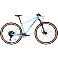 迪卡侬RACE 740越野竞速山地林间自行车硬尾碳纤维超轻自行车 浅蓝色 M码 适合身高170cm~180cm