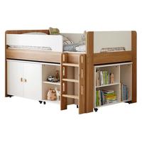 全友（QUANU）居上床下柜组合单人实木床1米2现代简约板式床储物柜组合121397 1.35半高床+储物柜AB+1m储物柜C