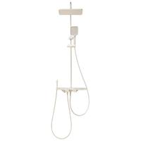 HUIDA 惠达 奶油风白色花洒淋浴套装家用卫生间卫浴增压喷头花洒套装淋雨