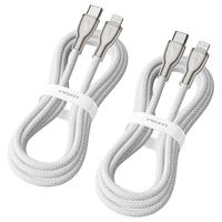 品胜【2条装】苹果充电线PD20W/27W快充多条iphone数据线 USB-C手机车载线 适用苹果14Pro/iPad 1.5米