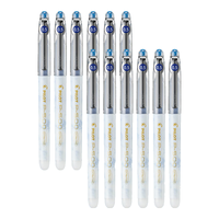PILOT 百乐 P500考试笔-金标系列中性墨走珠笔办公用品签字用 BL-P50MW-L 0.5蓝沙金 12支装
