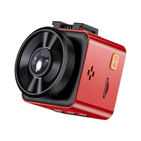 万奇欧E1行车记录仪2.5K高清硬屏小方块小米汽车SU7 GPS轨迹定位声控 荧光红 标配(关注升级64G卡)