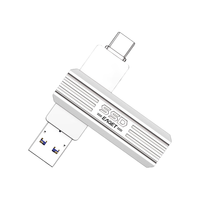 EAGET 忆捷 512GB USB3.2 Gen2 Type-C双接口 SU22高速固态U盘大容量读速560MB/s手机电脑两用办公优盘移动