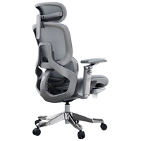 永艺撑腰椅Flow360 人体工学电脑椅 全网电竞椅午休可躺带脚踏办公椅 升级款FLOW360-灰色-带搁脚