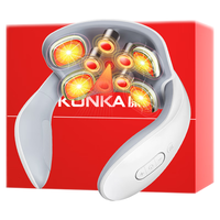 康佳(KONKA)颈椎按摩器富贵包颈部肩部按摩颈椎仪肩颈按摩仪脖子揉捏按摩仪送男朋友 顶配版+15档9头脉冲+6大模式+充电+热敷+震动