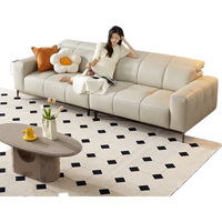  顾家家居 KUKA  90.DK.1161 奶油风钢琴键沙发 大三人位 柔空白