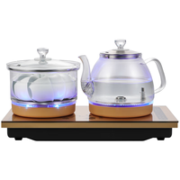 FUNORK全自动底部上水电热水壶烧水壶煮泡茶家用茶台一体机茶桌茶几嵌入式茶具套装 消毒款（尺寸37x20cm）