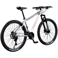 飞鸽（FLYING PIGEON）飞鸽铝合金自行车山地车成人男女中小车骑行城市通勤赛单车 铂金880-30速线碟-可锁前叉 银色 27.5英寸 适合170-190cm