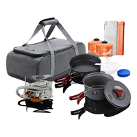 Fire-Maple 火枫 户外野营套装 黑色 (203套锅+105炉头+G2*2+收纳包M+档风板)