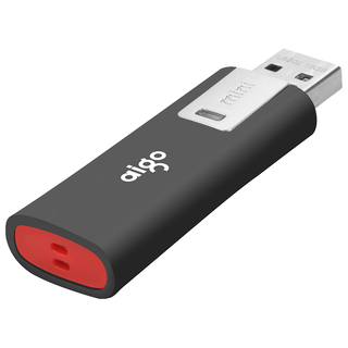 aigo 爱国者 L8202 USB2.0 U盘 黑色 16GB USB